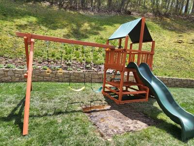 woodplay playsets monkey tower A swing set installation available near me charleston, WV